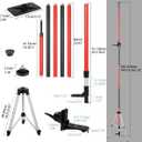 12 Ft+1.7Ft/3.6M+0.6M Professional Laser Level Pole with Tripod with Bag