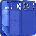 Ktele Magnetic for iPhone 17 Pro Case [Compatible with Magsafe] [Premium Silicone Satin-Smooth Touch] Slim Shockproof Anti-Scratch Microfiber Lining Case, 6.3 inch, Klein Blue