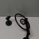 Matte Black Toilet Paper Holder & Towel Ring SUS304 Stainless Steel 2pc Bathroom Hardware Set with Double Post Pivoting Toilet Paper Roll Holder Wall Mount & Bathroom Towel Holder Set