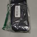 Leather Makeup Bag for Purse Travel, Portable Small Cosmetic Organizer for Women and Girls, Make up Bag with Zipper (Medium, Black)