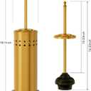 DOWRY Anti-Hand Off Toilet Plunger with Holder for Bathroom,Powerful Efficient Force Suction Cup,Heavy Duty, Deep Cleaning, Gold