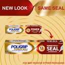 Poligrip Power Max Power Hold plus Seal Denture Adhesive Cream, Denture Cream for Secure Hold and Food Seal, Flavor Free - 2.2 oz (Pack of 4)