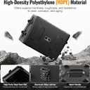 Phenyx Pro 4U Shallow Rack Case, 19" Rackmount Road Case, Detachable Front and Back Cover Storage, Shockproof & Waterproof, Server Rack Cabinet for Wireless Mic Systems, IEMs, Amplifiers (PRCSE-4U)