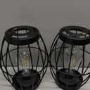 2 Pack Solar Lights Outdoor with Plant Stands, Solar Floor Lamp, Solar Powered Street Light Metal Tripod Deck Lights, Patio Decor for Garden Yard Pathway Driveway Porch