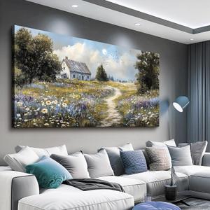 FUHAIHUA Canvas Wall Art For Living Room Wall Decor For Bedroom Office Wall Decoration Countryside Landscape Painting Farmhouse Pictures Artwork Room Aesthetic Home Decor 20x40 In