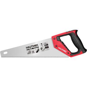 HAUTMEC 14" Hand Saw for Wood Cutting & Woodworking, 11 TPI Small Crosscut Handsaw with Triple-Ground Teeth, Fine Cut Saws for PVC, Plastic & Trees-HT0024