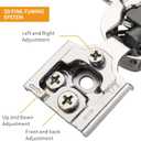 Chibery 20 Pack 1/2" Overlay 3D Soft Close Concealed Hinge for Face Frame Door, Smooth Slow Self Closing Hinges, Satin Nickel, Hidden 105 Open Angle Stainless Steel Hinge for Kitchen Cabinet Door