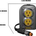 Stanley FATMAX PCI140 140W Power Inverter: 12V DC to 120V AC Power Outlet with Dual USB Ports