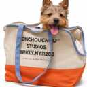 Dog Tote Bag for Small Dogs 4–20 lbs with Safety Leash, Purse Carrier, Beige