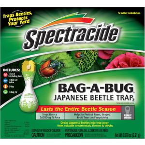 Spectracide Bag-A-Bug Japanese Beetle Trap, Dual Lure System