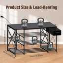 3D Printer Stand with Charging Station,Large 4-Tier 3D Printers Table with Holds 60+ Filament Storage and Storage Drawer,Filament Rack,Heavy Duty 3D Printer Desk for Workshop,Office and Garage,Black