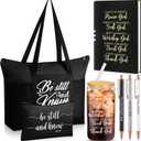 7 Pcs Christian Gift Set for Women Biblical Gifts Women Inspirational Presents Xmas Party Suit (Black)