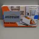 New Upgrade Bread Slicer for Homemade Bread, Bread Slicing Guide Adjustable Width, Foldable and Compact Cutting Guide with Crumb Tray, Suitability for Homemade Bread, Bagels, Cakes