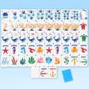 Simgoing 160 Pcs American Mahjong Tiles Set Blue Ocean Theme 2026 Mahjong Playing Cards Blue Mah Jong Game Set Portable Gift for Travel Beginner Lovers