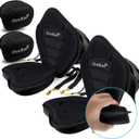 Universal Deluxe Kayak Seat Cushion with Storage Bag for Kayak,Padded Boat,SUP,Canoe,Fishing Boat,Seats with 4 Adjustable Straps (Thicken 2 Pack Black)