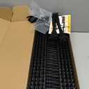 Bird Spikes, 30 Pack, 41.9 FT Total Coverage, Outdoor Bird Deterrent for Pigeons and Small Birds, Helps Keep Cats and Squirrels Away, Plastic Spikes for Fences, Railings and Roofs, Black