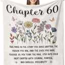 60th Birthday Gifts for Women, Chapter 60 Birthday Blanket, 60 Year Old Bday Gifts for Women, 1966 Birthday Decorations, Turning 60 Throw Blankets for Friend, Mom - 50'' x 60''