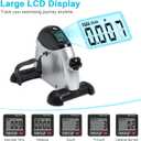Mini Exercise Bike, himaly Under Desk Bike Pedal Exerciser Portable Foot Cycle Arm & Leg Peddler Machine with LCD Screen Displays