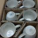 GBHOME Ceramic Ceramic Coffee Mugs Set of 6, 12oz Stoneware Coffee Mugs Set For Dad Mom Women MEN, Light Weight Ceramic Coffee Cups for Latte/ Tea/ Beer/ Hot Cocoa, Dishwasher & Microwave Safe, Cappuccino