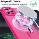 Faiono Magnetic for iPhone 15 Pro Max Case [Full Camera Protection][Military-Grade Protection][Compatible with MagSafe] Shockproof Protective Slim Phone Case for iPhone 15 Pro Max, Hot Pink
