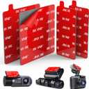 4Pcs Adhesive Sticky Pads for Dash Cam, Square High Heat Resistant Double-Sided Sticker Replacement Fit for Windshield Dashcam Mount, 2.83" Car Windscreen Window Glass Mounting Tape Heavy Duty