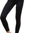 Activewear Thick High Waist Tummy Compression Slimming Body Leggings Pant (Small, Black)