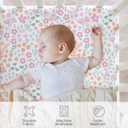 Bimocosy Crib Sheets 4 Pack, Baby Crib Sheets Fitted for Boys and Girls Breathable & Snug Fit, Soft Toddler Bed Sheets for Standard Crib Mattress Nursery Daycare Essentials, Butterfly Bloom