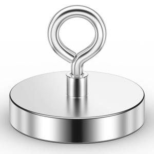VNDUEEY Super Strong Neodymium Fishing Magnets, 1000 lbs Pulling Force, Rare Earth Magnets, Magnet Fishing with Countersunk Hole Eyebolt for Retrieving in River Lake, Beach, Lawn - 3.54 inch