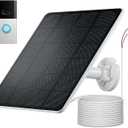 5W Solar Panel for Ring Doorbell 3/3+/4, Plus, 13.1Ft Charging Cable, 1Pack
