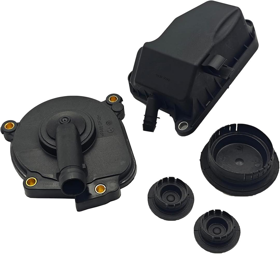 AMCC Engine Oil Separator Cover Kit & Camshaft Expansion Plug Kit Compatible with Mercedes-Benz M272 GLK M R S Replace:2720100631,0009985690,0009986590,2720160134 (5-piece set (OE number difference)