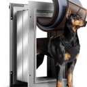 3-Flap Dog Door for Wall, All Aluminum Alloy Large Doggy Door Doggie Door, Heavy Duty Pet Door Easy to Install, Telescoping Tunnel for Interior Exterior Wall, Pet Up to 110LB