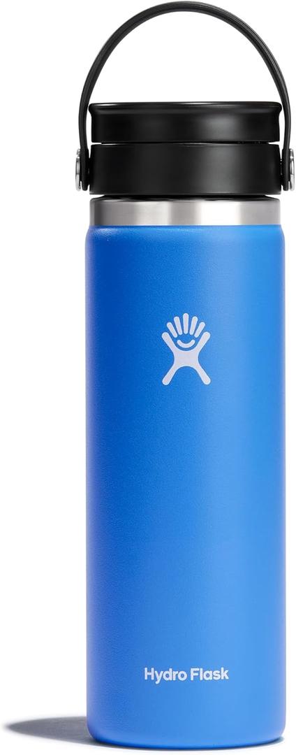 Hydro Flask Flex Sip Coffee Tumbler  Insulated Stainless Steel, Non Spill, Leak Proof Travel Coffee Cup 20 Oz Cascade Blue