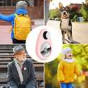 2 Pack Airtag Holder for Kids Hidden,GPS Tracker Case, Anti-Removal Airtag Silicone Case with Pins, Suitable for Children, Elderly, Pets, Backpack, Luggage (Pink & Gray, 2 Pack)
