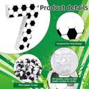 16Inch Soccer Ball Number 7 Piata Includes Wooden Stick, Blindfold, and Confetti for for Kids 7th Anniversary Sport Themed Party Birthday Supplies