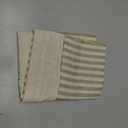 jinchan Linen Valance Curtain Striped Small Window Curtain Double Layer Light Filtering Modern Farmhouse Valance for Kitchen Living Room Bedroom 18 Inch Rod Pocket 1 Panel Green on Beige