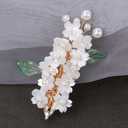 Ladies Hairpins Hair Clip Tiaras For Women Flower Leaf Shaped Pearl Bride Headpiece Chinese Girls Hanfu Hair Accessoreis Jewelry (Color : 1)