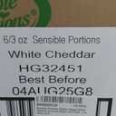 Sensible Portions Garden Veggie White Cheddar Flavored Baked Corn Puffs, 3 oz (Pack of 6), Best before 04aug25