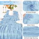 15 Pack Baby Blue Cheesecloth Table Runner 17 x 108 inch Cheese Cloth Table Runners 9ft Blue Table Runner Rustic Romantic Sheer Gauze Runner for Wedding Party Baby Shower Table Decoration
