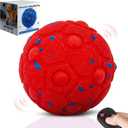 Newget Interactive Dog Toy Ball with Remote, 3 Modes Smart Moving Dog Balls with Touch Wake-Up, Automatic Bouncing/Rolling Chew-Resistant for Medium & Large Dogs to Keep Busy, Indoor/Outdoor (Bright Red)