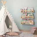 NATURE SUPPLIES Natural Wood Floating Shelves for Nursery, 3 Pack, 23.1"