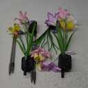 Solar Garden Lights Outdoor, 4 Pack Flower Lights for Outside, 16 Solar Lilies with Butterflies, Waterproof Garden Decor for Yard, Patio, Gifts for Women Mom (4 pcs Lilies)