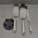 MR.SIGA 3 Pack Bottle Brush Cleaning Set with Storage Holder, Cleaning Brushes for Long Narrow Neck Bottles, Water Bottles, Baby Bottles, Tumblers, Drinking Glasses, Strews