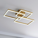 Aiwen 3 -Light 35.43-in Gold Integrated LED Flush Mount Light