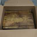 Radiator Shelf, Radiator Topper Cover Shelf, Wood Heat Deflector Shelfs in Rustic Brown and Black, Improves Warm Air Circulation, Protects Wall and Adds Storage, Easy to Install (9.5x29.5x29.5inch)