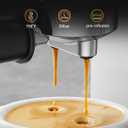 Neretva Espresso Machine 20 Bar, Super Compact Espresso Maker Stainless Steel Professional Coffee Machine Espresso with Power Steam & LED Display for Home Barista Latte and Cappuccino Maker-Silver