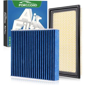 Cabin & Engine Air Filter Fit for Explorer 2011-2019, 3.0T Flex 2010-2019, Fusion 2010-2012 3.5L, Taurus 2009-2019, MKT 2010-2019 Replacement CF11176 CA10242 Car Accessories