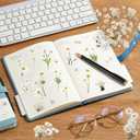 3 x 120 Pieces Natural Flower Stickers for ScrapbookingPET Transparent Flower Stickers Self-Adhesive for Journaling Clear Decals (Bulk Mix Flower)