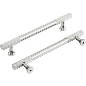 homdiy 20 Pack Cabinet Handles Brushed Nickel Cabinet Pulls 5 Inch Hole Center Drawer Pulls Modern Bar Dresser Handles for Bathroom Kitchen Bedroom