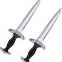 2 Pcs Fake Foam Swords, 14.6" Realistic Dagger Knife Toy Swords for Kids Boys Role-Play Accessory, Martial Arts Weapons for Play Fighting, Medieval Knight Toy, Halloween Cosplay
