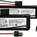 (2-Pack) 8.4V 3000mAh Ni-MH Battery with TRX Plug and Charger Replacement for RC Car Truck Boat Buggy Tamiya Traxxas Kyosho HPI LOSI